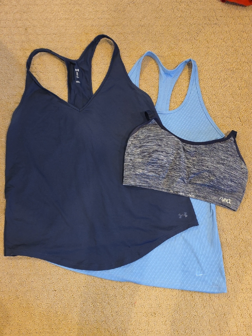 Under Armour & Nike Navy Tanks & Ryka Sports Bra